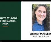 Bridget McGivern wins graduate student teaching award